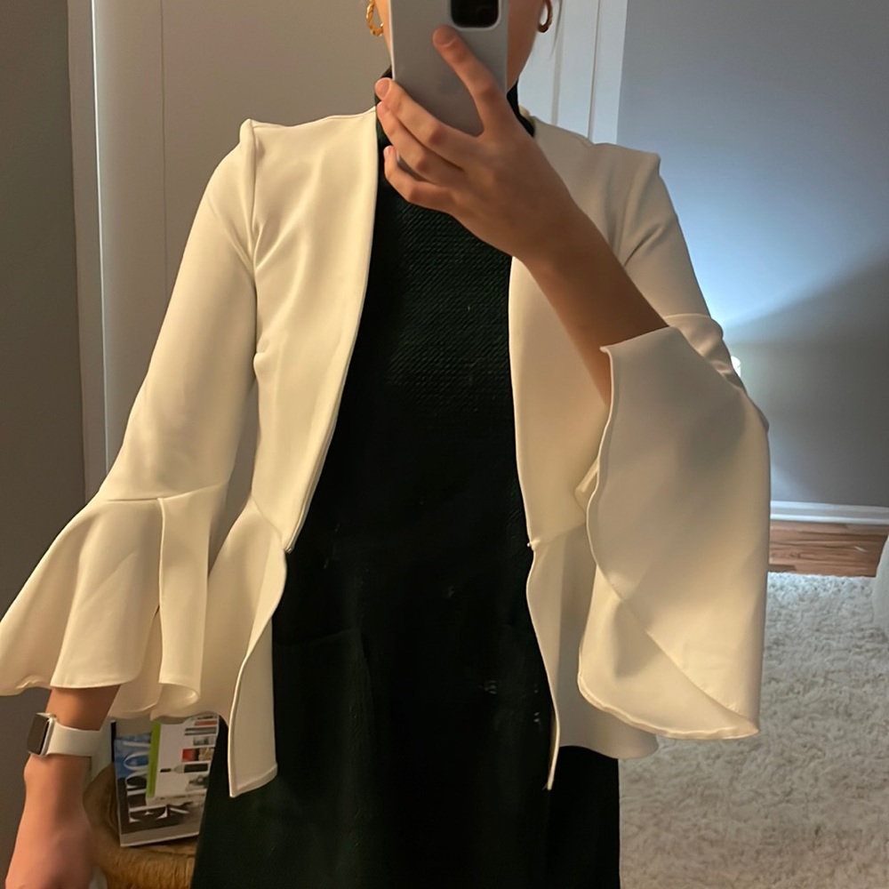 Topshop flutter sleeve blazer